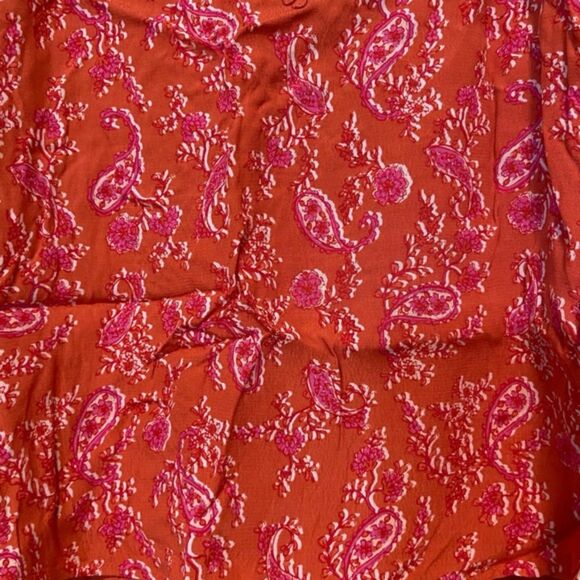 Daniel Rainn Paisley Key Hole Crochet Tank Top NWT Size Small Petite SP - Picture 5 of 13